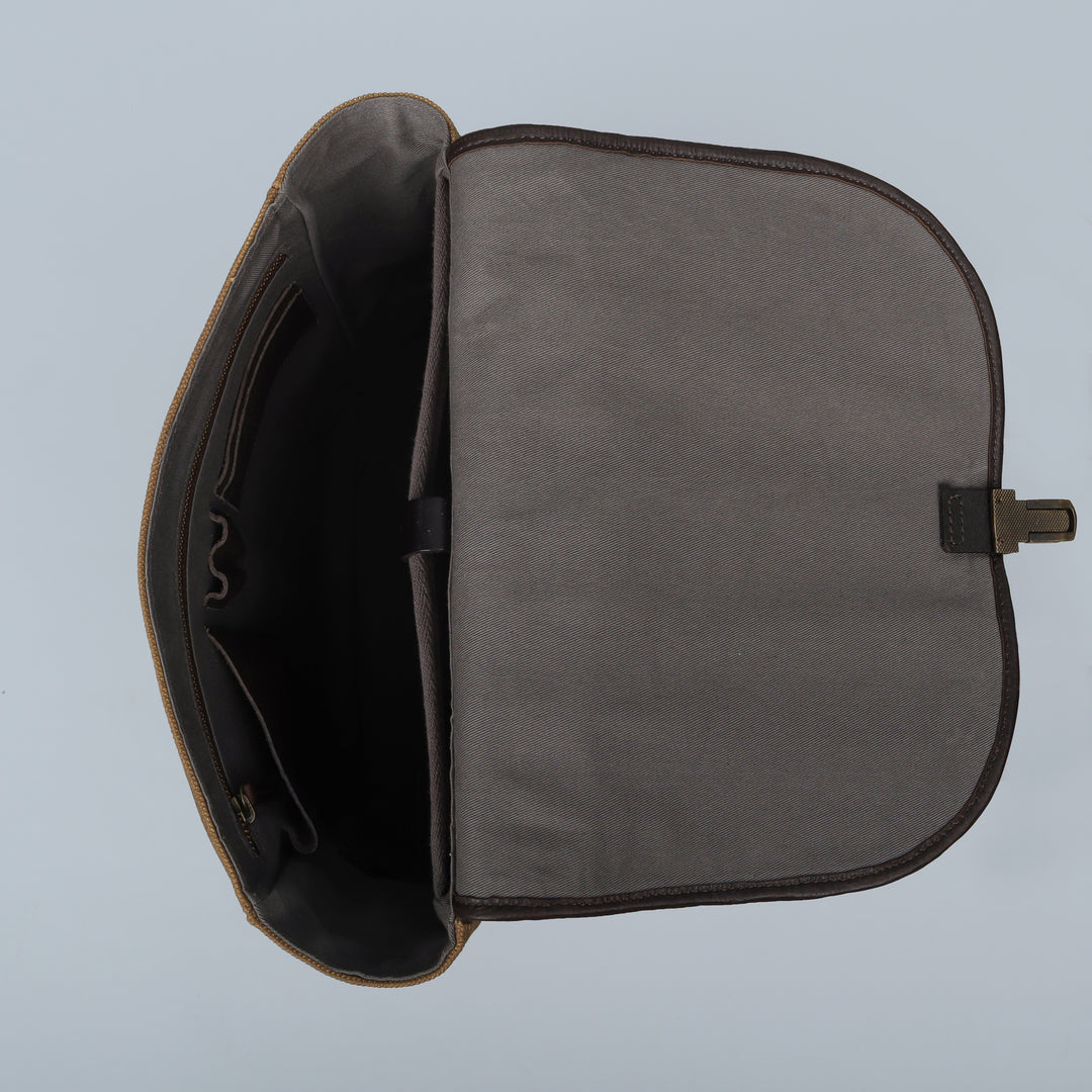 khakhi canvas travel backpack