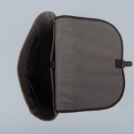 khakhi canvas travel backpack