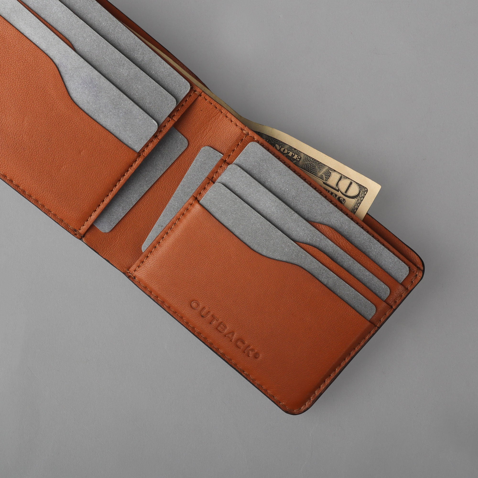Bi-fold leather wallet with your name on it