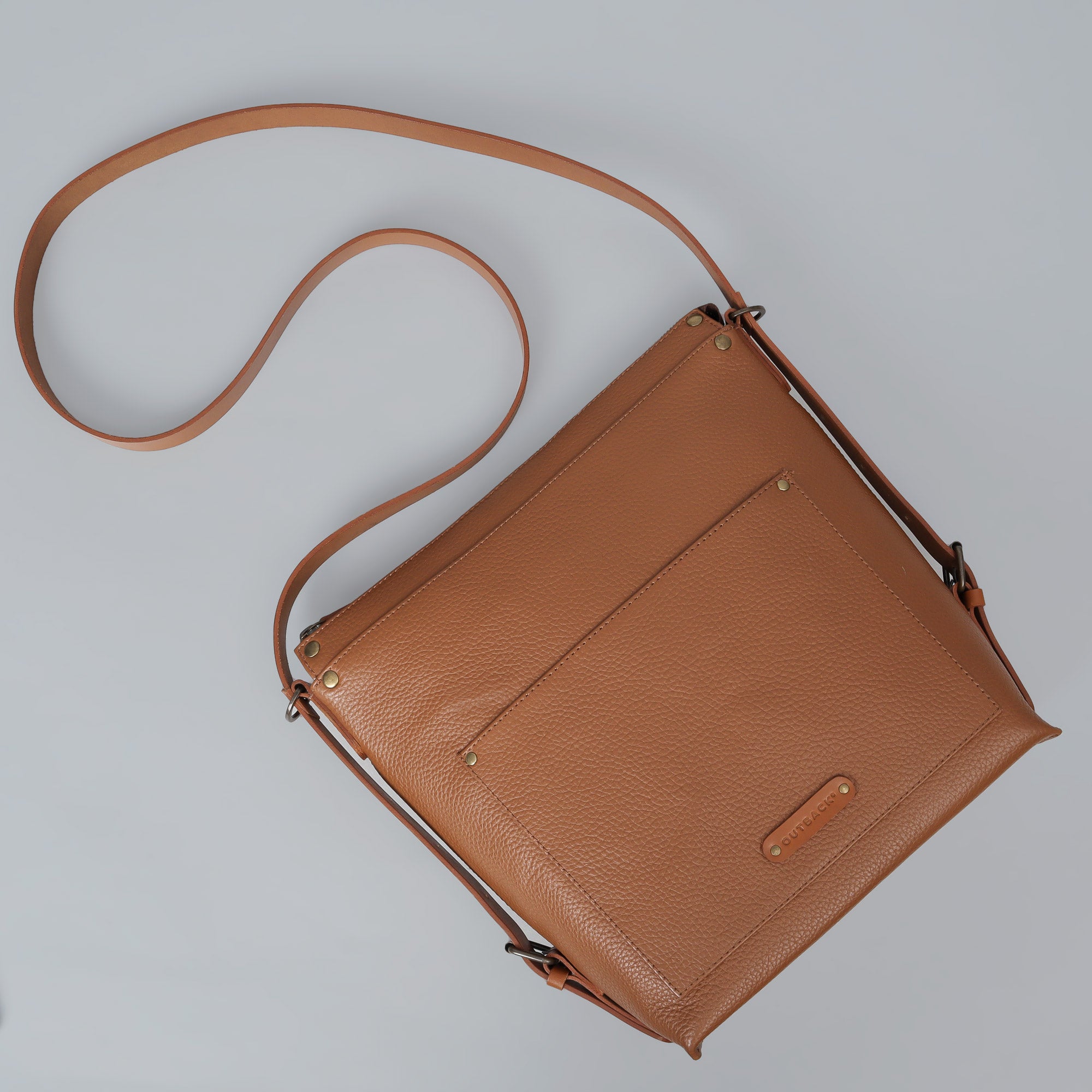 Stylish leather crossbody bag