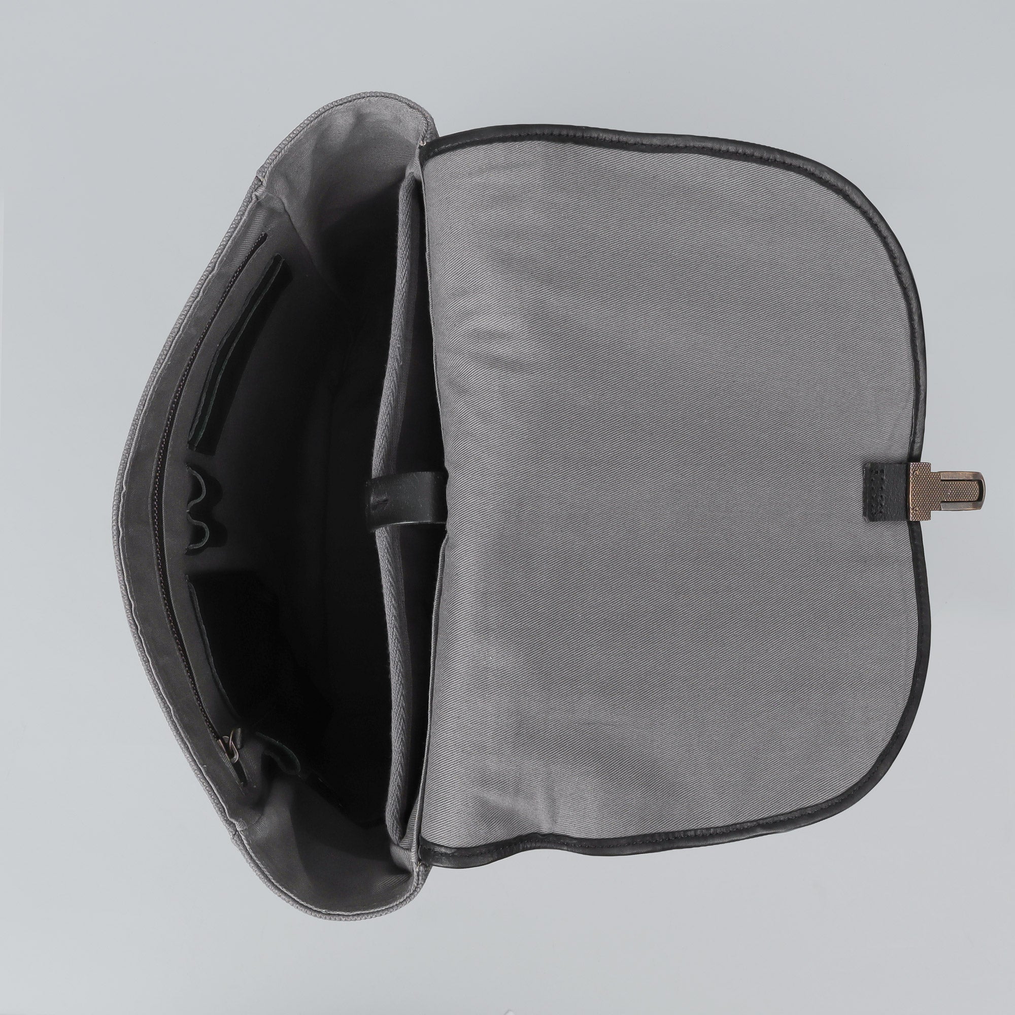 grey canvas laptop backpack