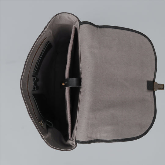 black canvas laptop backpack