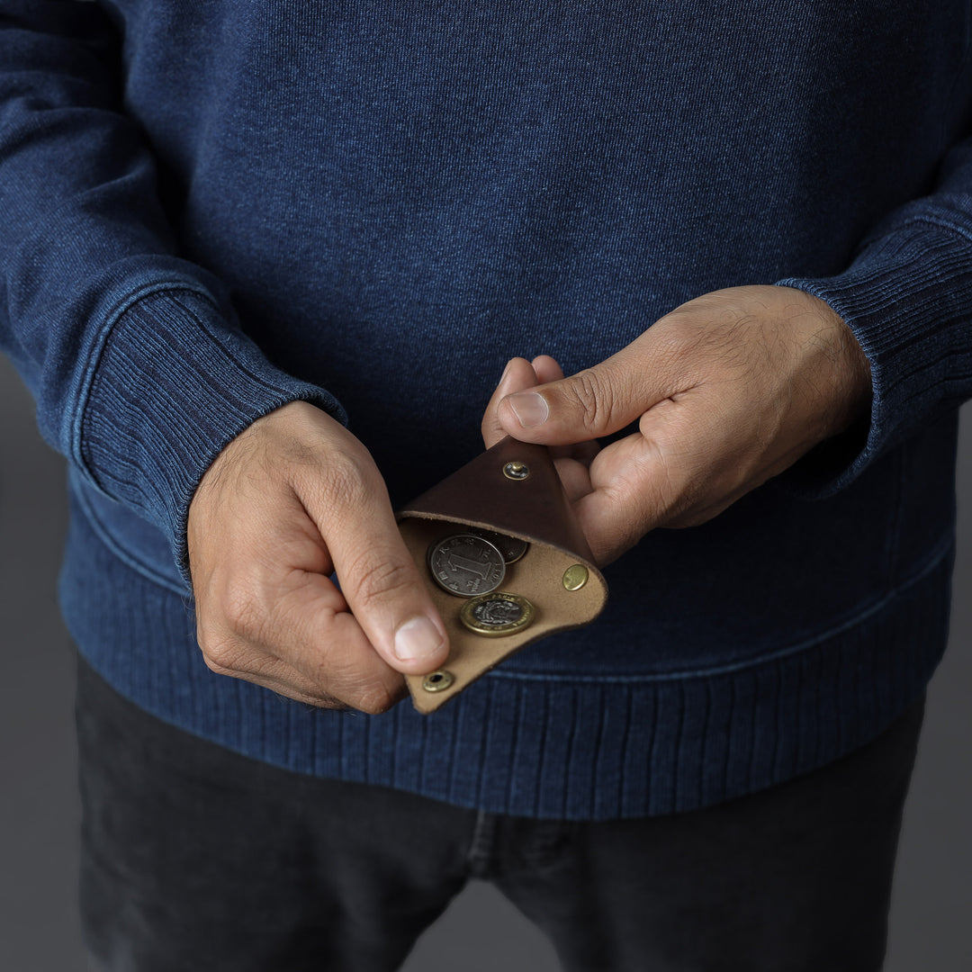 leather coins pouch
