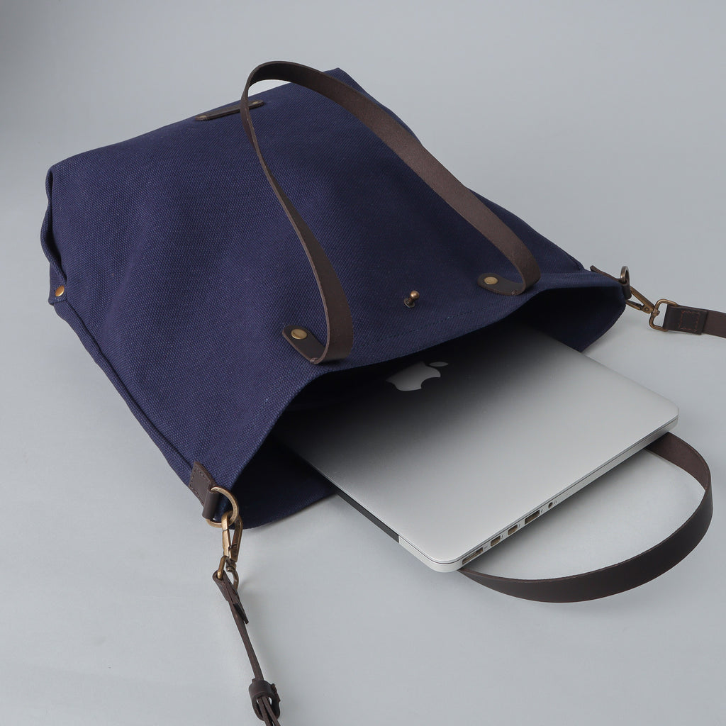 Laptop canvas tote