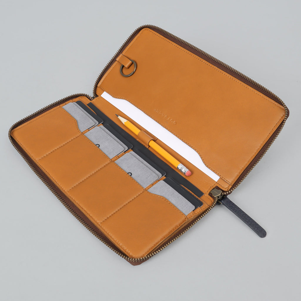 Mens Chequebook leather wallet