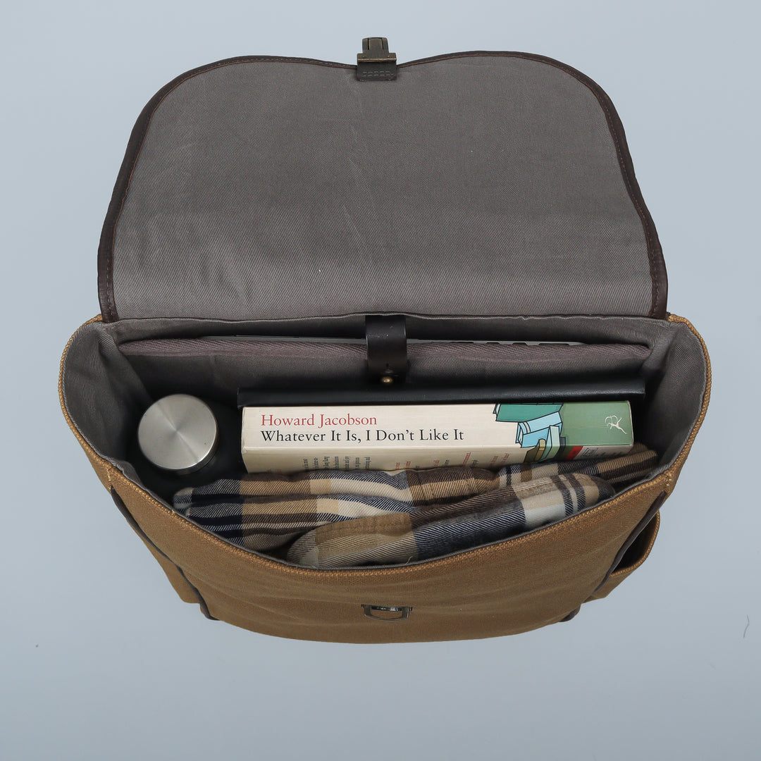 spacious canvas backpack