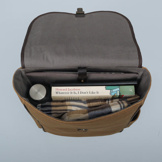 spacious canvas backpack