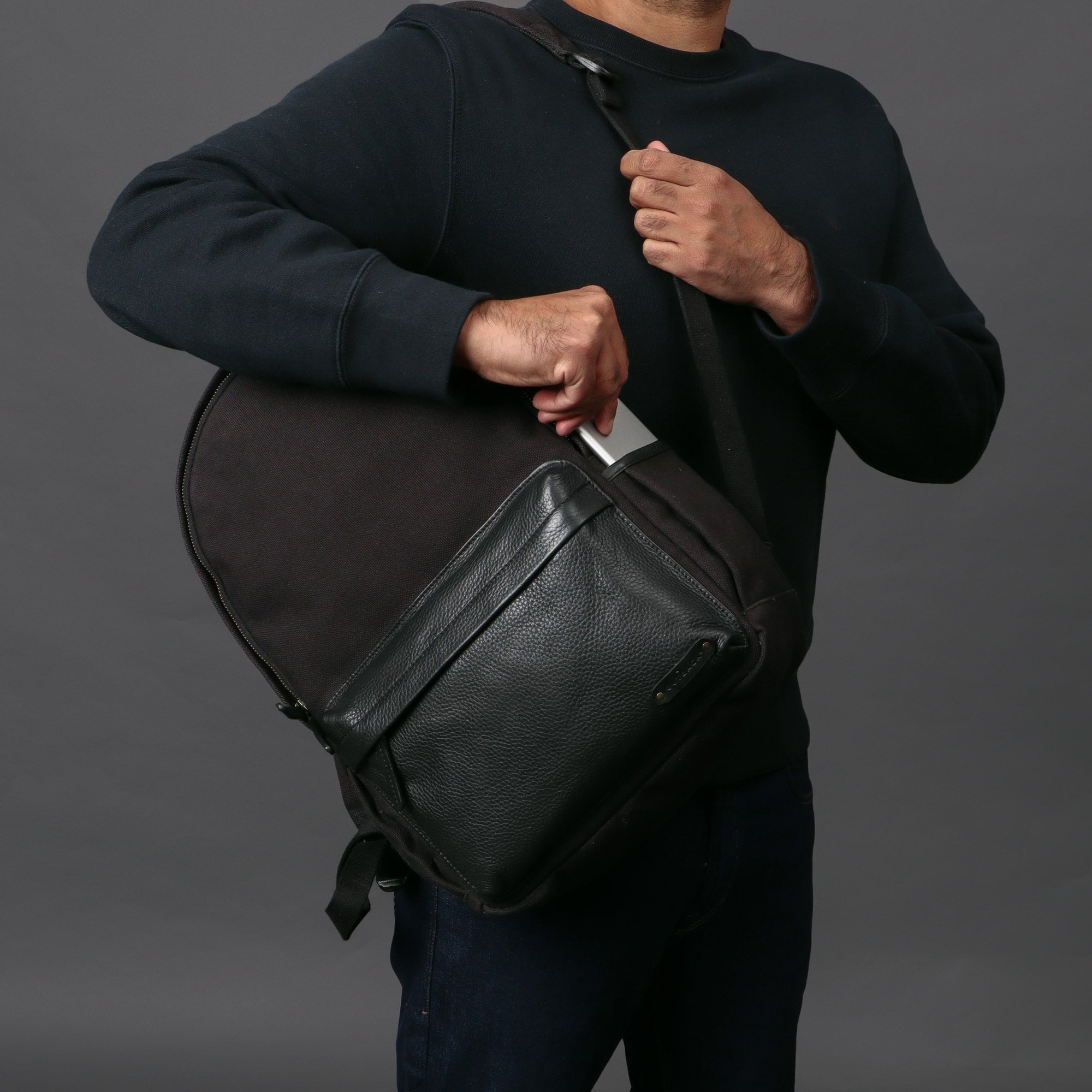 stylish canvas backpack