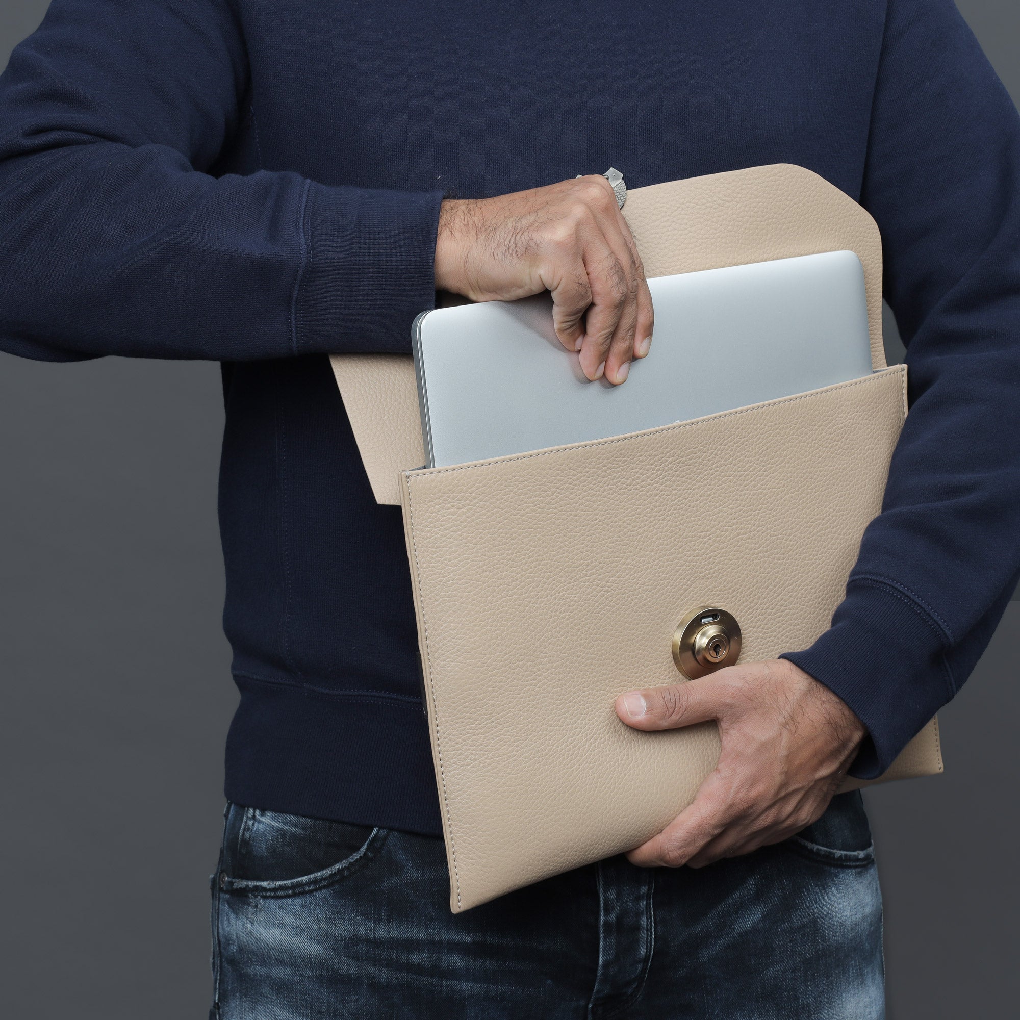 Havana Leather Laptop Folio