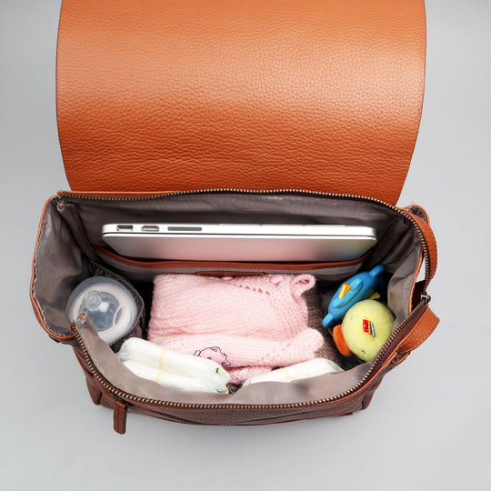 Donna Weaved Leather Diaper Bag